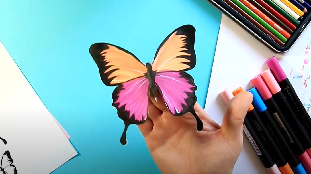 Motyl Witraż Z Papieru Szablon Motyle z papieru - przestrzenna dekoracja do wydruku - Kreatywny dzień
